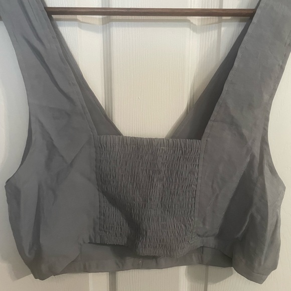 Madewell Soft-drape Gwen Crop Vest Top Grey Size 12 - Picture 4 of 8